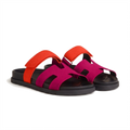 Lacta Chypre Slide Sandals Orange Fuchsia