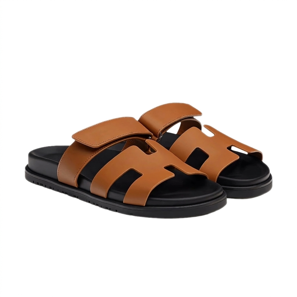 Lacta Chypre Slide Sandals Cognac
