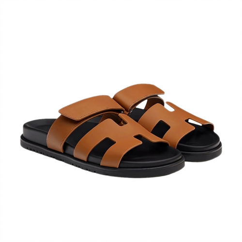 Lacta Chypre Slide Sandals Cognac