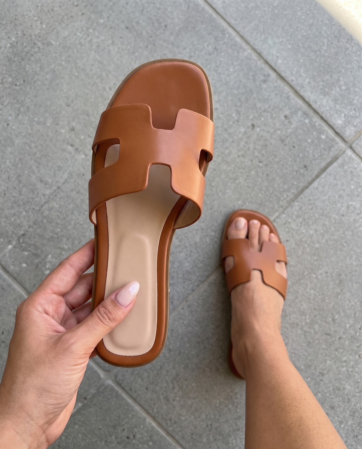 Lacta Sandals White worn on foot, real-life lifestyle photo