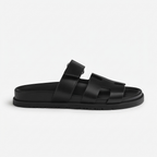 Lacta Chypre Slide Sandals Black, side profile, second angle