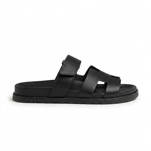 Lacta Chypre Slide Sandals Black, side profile